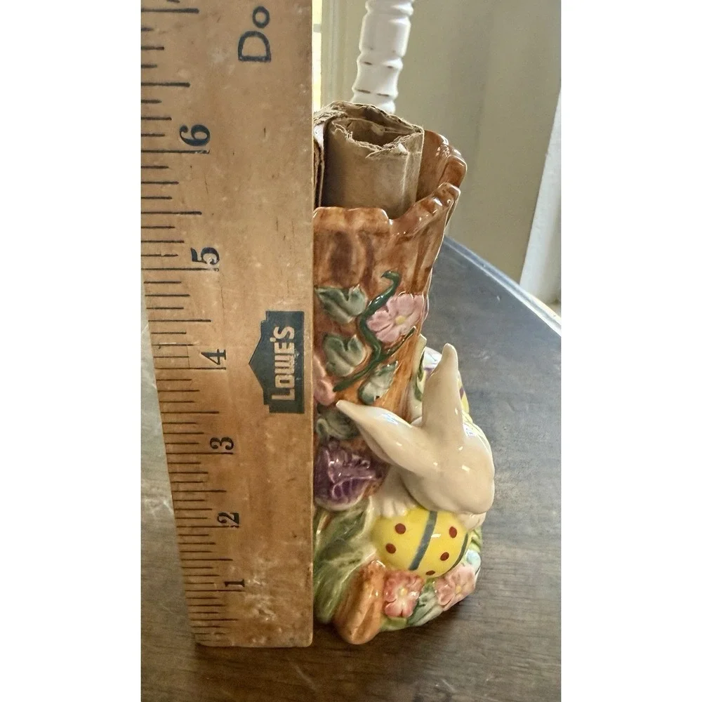 Fitz and Floyd Busy Bunnies Collection Bunny Vase in the Original Box 1996 VTG